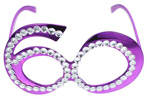 Ciieeo 5pairs Decorative Eyewear for Birthday Party Glitter Frame Novelty Glasses Rhinestone Eyewear for Birthday Glasses Decorations