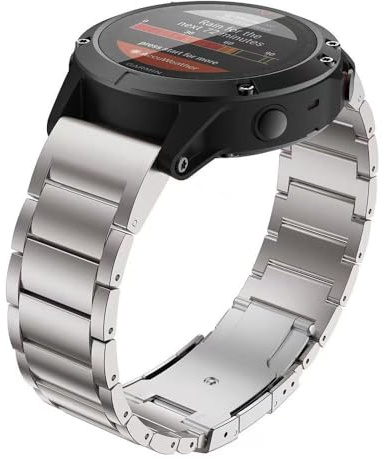 synsing 26mm titanium strap with quick release compatible for Fenix 8 51mm/Enduro 3 51mm/7X Pro/6X Pro, 22mm Metal Strap 22mm Compatible with Fenix 8 47mm/7/6 Pro/5 Plus/Forerunner 965 955 silver 22mm