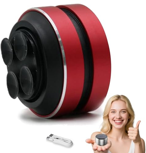 Thumpy Speaker, Thumpy Mini Bone Conduction Bluetooth Speaker with Suction Cup, Waterproof Compact Speakers, Portable Wireless Stereo, for Shower, Kitchen, Travel, and Outdoor (Red,1Pc)