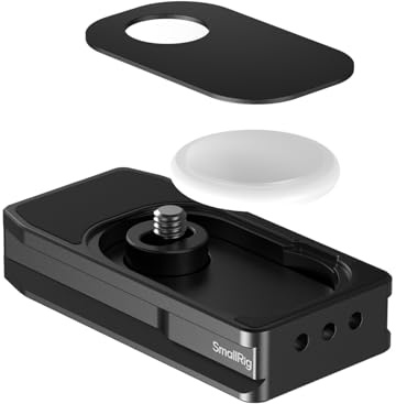 SMALLRIG Universal Mount Plate for AirTag, for SmartTag2, Quick Release Camera Mount Baseplate for Arca-Type, Built-in EVA Pad, 1/4-20 Screws for Sony, for Canon, for Nikon - MD5422
