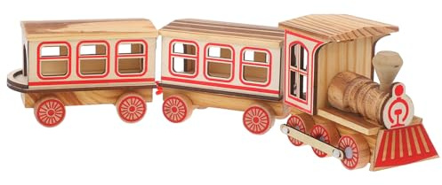 Beaupretty Holzeisenbahn und Schreibtischdekoration aus Holz und ABS Bruchfest Kindersicher Vielseitig für Zuhause Büro und Party