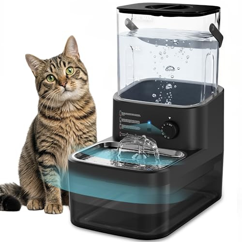 Trinkbrunnen für Katzen, Katzenbrunnen, Trennung von Frisch und Abwasser