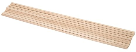 Dioche 4 Mm Träpinnar 10 St DIY Wooden Arts Craft Sticks - Högkvalitativa Vita Björkpinnar för Sandbordsmodellbyggnad och Hobbyprojekt - 0,6 Cm X 30 Cm (4MM*30CM)