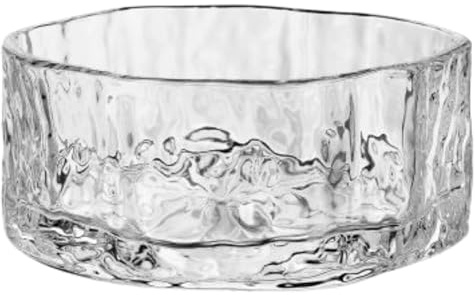 Zoha Glasschalen 6er Set Lumina - Facettiertes Design mit Premium-Kristallglas - 11 cm Durchmesser, 5 cm Höhe - Snackschale für Nüsse und Dips