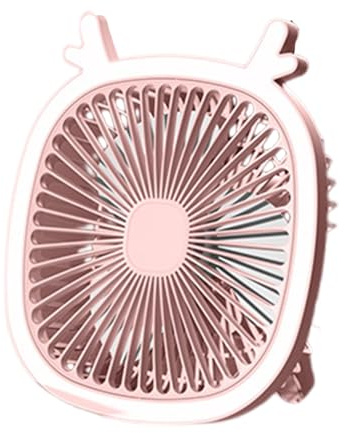 Kingke Petit ventilateur de bureau silencieux USB avec lumière LED - Table électrique rechargeable avec 3 vitesses