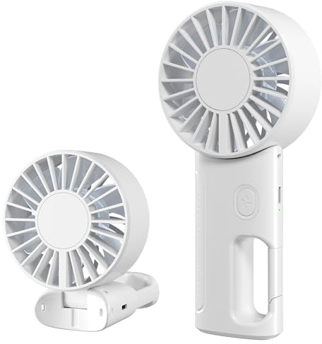 SHYOSUCCE Mini ventilateur à main avec 4 vitesses réglables et cordon, ventilateur USB portable pour la maison, le bureau, les extérieurs et les voyages