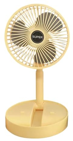 ENEN Ventilador de Escritorio USB, Portátil Ventoinha Escritorio 3 Velocidades Mini Ventilador de Mesa Silencioso para Cocina, Dormitorio, Viajes, Oficina, Interior y Exterior (Caqui,USB)