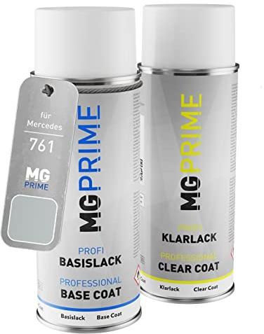 MG PRIME Billack sprayburk för Mercedes 761/9761 Polarsilber Metallic +1K