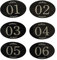Sourcemall - Targa con numero dotata di nastro adesivo, per armadietto e porta, numeri da 1 a 25 Nero