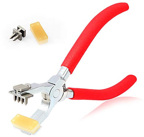 Speedwox Leder-Lochstanzer, Nähwerkzeug, Rautenspitze, 4 Zähne und 2 Zähne, Zange für Gürtel, Gurte, Sattel, Schuhe, Stoff, Leder, DIY Lederwarenherstellung
