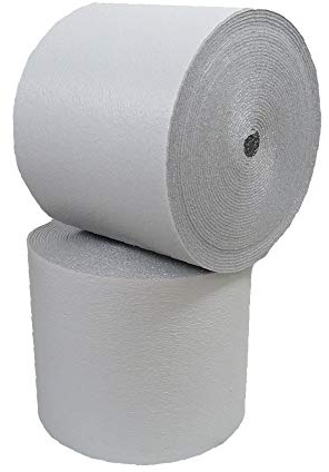 US Energy Reflective Foam Core Insulation Garage Door White Foil 24 Inch x 18ft Roll White/Foil Finish AD5 (1/4 inch Thick) USA Made Meets Fire Code