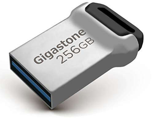 【GIGASTONE】Z90 256GB USB 3.2 Gen 1 Flash Drive, Mini Fit Metal Waterproof Compact Pen Drive, Reliable Performance Thumb Drive, USB 2.0/3.0/3.1 Interface Compatible