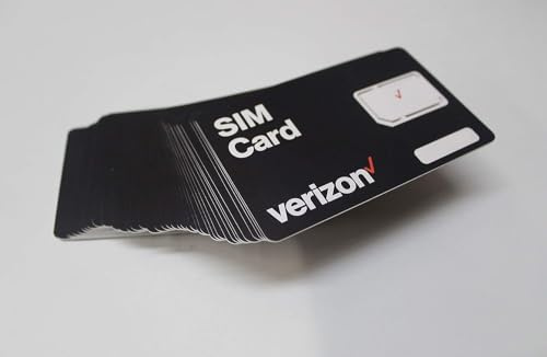 10 Pack Verizon Wireless 4G LTE SIM Card - All 3 Sizes (3-in-1), Nano/Micro/Standard Sizes (4FF / 3FF / 2FF)
