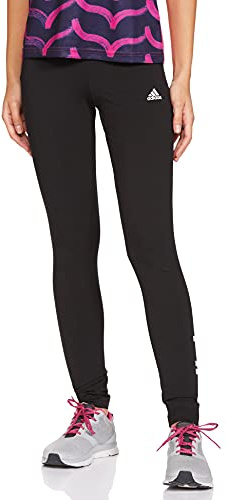 adidas Mujer ESSENTIALS HIGH-WAISTED LOGO LEGGINGS, Black / White, XS