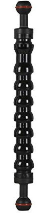 Bras Flexible 6 Modules avec 2 Boules 25 mm pour Fixation de Flash et Lampes sous-Marine Long 30 cm FLEX-ARM 50003BK