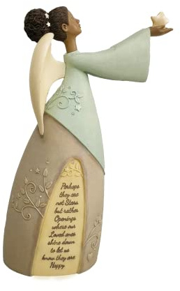 Enesco Foundations Bereavement Angel Stars Shine Down Figurine, 9.5 Inch, Multicolor
