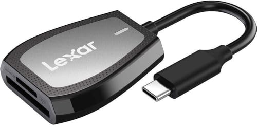 Lexar Professional Doppelschlitz-Reader mit USB-C Anschluss für SD- und microSD-Karten UHS-I schwarz