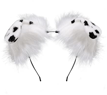 Dodheah Katzenohren Haarreif Fuchs Wolf ohren Stirnband Hundeohren Haarband Weihnachts Geweih Haarschmuck Halloween Cosplay