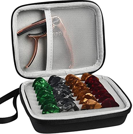 Stronrive Sac de Rangement pour médiators de Guitare | Boîte de Rangement pour Choix de Toutes Tailles | Étui de Rangement pour médiators de Guitare, Compatible avec Toutes Les Tailles de médiators