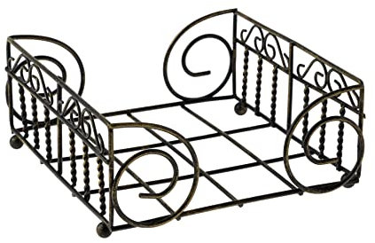 Boston International Caddy Cocktail-Halter aus Metall, für 12,7 x 12,7 cm Servietten, Gartentor, antikes Messing