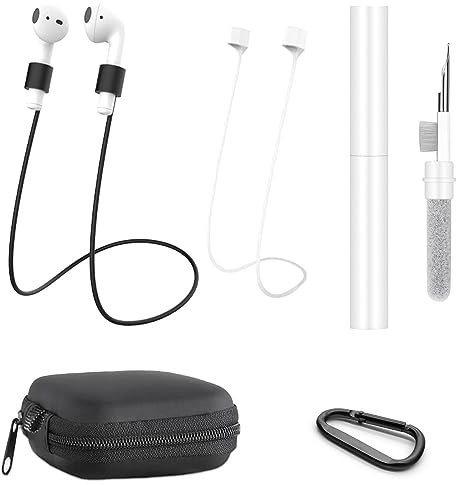 2 Sangles magnétiques Anti-Perte, kit de Nettoyage, Sangle à Boucle magnétique pour écouteurs et écouteurs sans Fil Silicone Anti-Perte
