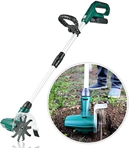 SEVEEZ Rotavator, motoculteur portatif sans Fil 20 V/rotavateurs/cultivateurs pour Le Jardin avec Batterie Rechargeable/poignée réglable, Parfait pour Les Jardins, Les potagers, Les serres