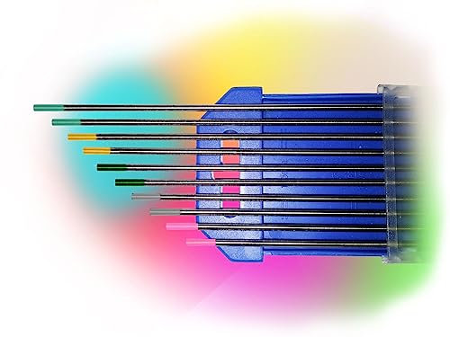 Wolframelektroden set Free Rainbow 1,6 x 175 mm Thorium frei 1 Pck. (10 Stück je 2 Farben)