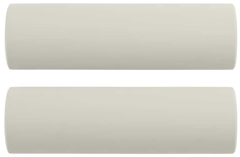 vidaXL Zierkissen 2 STK. Creme Ø15x50 cm Samt