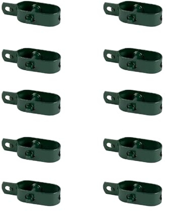 casa pura Drahtspanner grün 10 Stück, 115mm für Maschendrahtzaun, Spanndraht, Zaunspanner, Wildzaun, Forstzaun Spanner für Garten aus Stahl