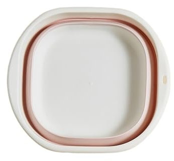 Faltbares Waschbecken, 1 Stück, Silikon, faltbares Waschbecken, Reise-Waschbecken, zusammenklappbarer Eimer für Zuhause, Badezimmer, Waschschüssel, hängende Badewannen (rosa Trompete)