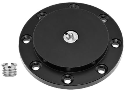 FEICHAO Placa de montaje en zapata, montaje en pared, soporte adaptador de trípode de rosca de 1/4 3/8 pulgadas para monitor de brazo mágico, luz flash, cámara DSLR (tipo F D70 mm 3/8 agujeros)