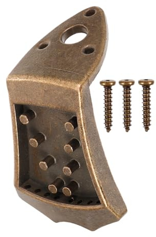 Toyvian Mandolin Instrument Accessory Made of Sturdy Alloy Tailpiece Replacement Traditional Mandolin with Golden Finish Designed for Improving Intonation and Volume