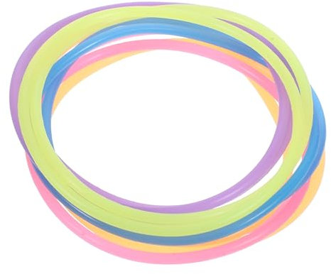 VICASKY 10stücke Leuchtende Silikon-armbänder Dünn Elastisch Nachtlicht in Neonfarben Orange Himmelblau Rosa Violett Gelb Flexibler Dehnbarer Party Festival-schmuck Für Damen Und Herren