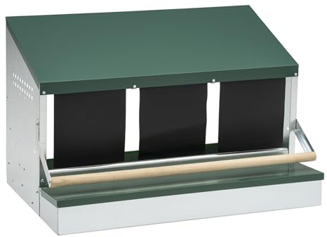 Agrarzone Legenest mit Sitzstange 75 cm Nistbox Hühner Geflügel Eier | Abrollfunktion, Eierfach, robuste Legenester, Wandmontage