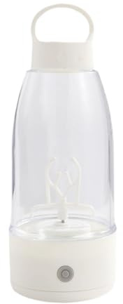Amagogo Shaker elettrico per proteine, frullatore, tazza per frullato, agitatore automatico, multiuso, per proteine in polvere, shaker portatile per, bianco