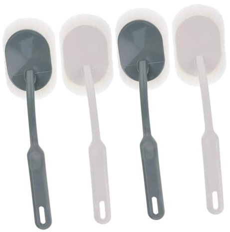 Healeved Cepillo Limpieza Baño 4pcs Estropajos De Baño Mango Largo Diseño para Colgar Sin Rayar