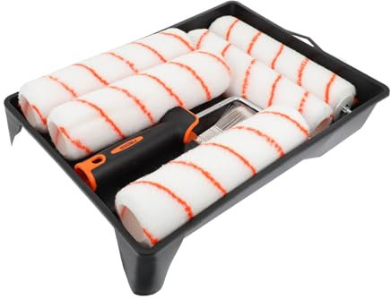 Angoily 1 Satz Farbbürste Walzenbürste Schwamm Farbkantenwerkzeug Maskierung Farbrollerköpfe Liner Wandfarbroller Mini-werkzeugsatz Pole Farbstifte Kleiner Rollpinsel Bausatz Bausätze Abs
