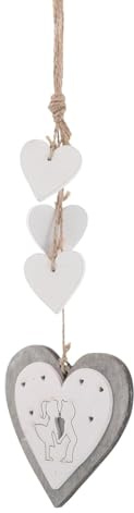 TPZORJX Hängende Holz-Deko, Herzform, Fensterdeko, Geschenk, Feierliche Anlässe