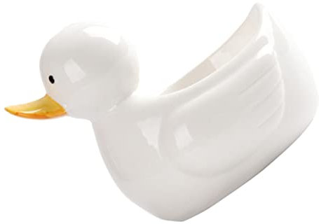 Didiseaon 1 Pezzo Ciotola D'anatra Prima Colazione Cartone Animato Ciotola Carina Anatra Di Porcellana Carino Ciotole Divertente A Forma Di Ciotola Di Sushi Servizio Di Sushi Bianca Ceramica