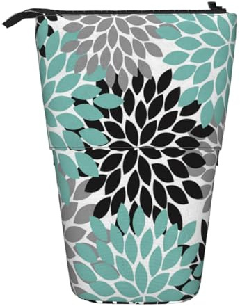 GSGCSBYMLG Dahlia Trousse à crayons télescopique verticale Motif fleurs