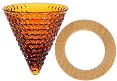 DIYEAH Filtro de Café de Vidrio Reutilizable con Embudo Portátil Resistente al Calor para Cafetera Manual y Máquina Espresso Accesorio Compacto para Preparación Rápida Casa y Cafetería
