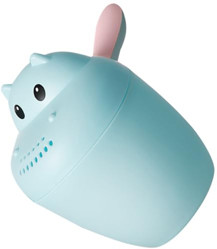 Tierförmige Babylöffel Badwasserschöpfkelle aus Pp Blau | Praktische Wasserflusskontrolle, Sprinkler Design, für Badewanne, Dusche und Babyparty, Kleines Format