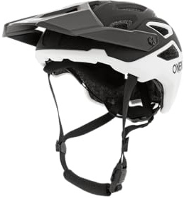 O'NEAL | Casco de Bicicleta de montaña | Enduro Trail Downhill | Forro Que Absorbe el Sudor, Cumple con la Norma de Seguridad EN1078 | Casco Pike Solid | Adulto | Negro Blanco | Talla L/XL