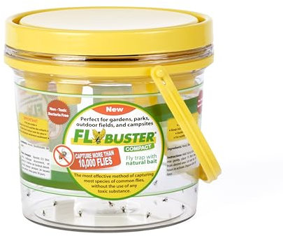 Flybuster Fliegenfalle – Outdoor Lebende Fliegen- und Schädlingsbekämpfung Falle 1 Liter kompakt