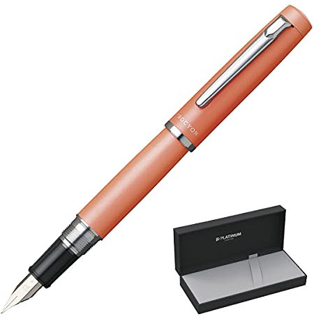 PLATINUM Procyon PNS-5000#25 Füllfederhalter/Federstärken: M Medium Mittlere/Farbe: Persimmon Orange/Handgefertigt/mit Geschenkbox/Füllhalter