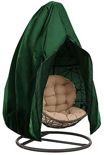 GEBIN Hängesessel Stuhlhülle, Hängesessel Abdeckung Wasserabweisende Oxford-Schutzhülle Für Patio Patio Schaukelstuhl, Ei-Schaukelstuhl, Schwimmstuhl (230 x 200cm,Grün)