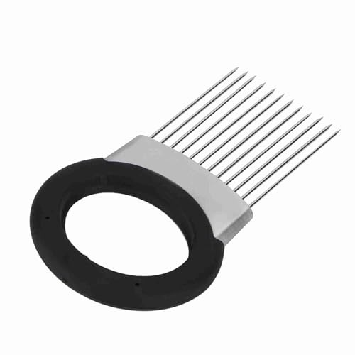 Forchetta per Cipolle, Affetta Cipolle, Cipolla Titolare Affettatrice con dispositivo di rimozione degli odori, Coltello per Cipolle, Utensili da Cucina in Acciaio Inox, Taglio Chopper
