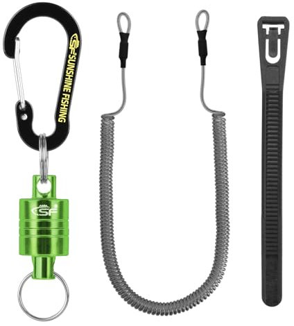 SF Stärkster magnetischer Entriegelungshalter mit Spiralband-Karabiner, Grün