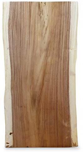 Kinaree Massivholz Tischplatte Akazie 220x60-70 cm - Echtholz Schreibtischplatte mit Baumkante (5x220x60-70cm)
