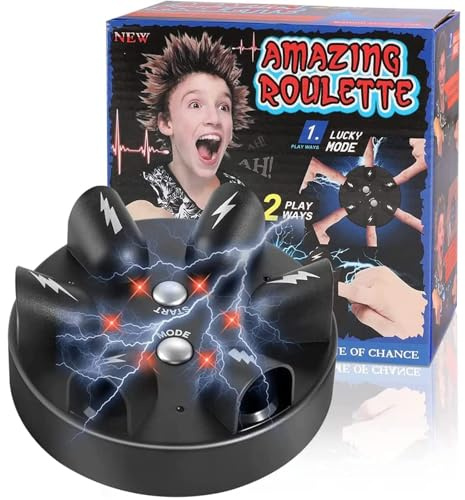 COLEESON Jeu de Roulette de Choc, Lie Detector Test Shock Finger Game, Jeux de Société pour Adultes, Jeu de Décompression pour Table de Fête, Test de Vérité, Détecteur de Mensonges, Polygraphe (A)